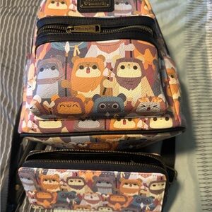 Loungefly Star Wars Ewok Backpack w/matching wallet. New. Never used.